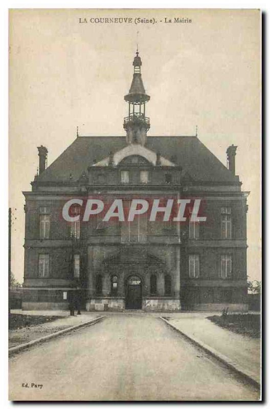 Old Postcard La Courneuve Seine City Hall