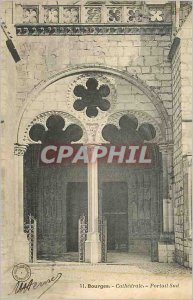 Old Postcard Bourges Cathedrale South Portal