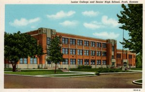 Pratt, Kansas - The Junior College and Senior High School Buildings - in 1939