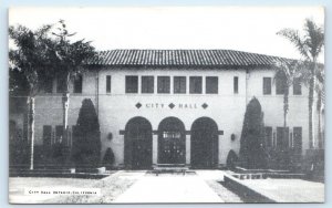 ONTARIO, CA California ~ CITY HALL c1940s San Bernardino County  Postcard