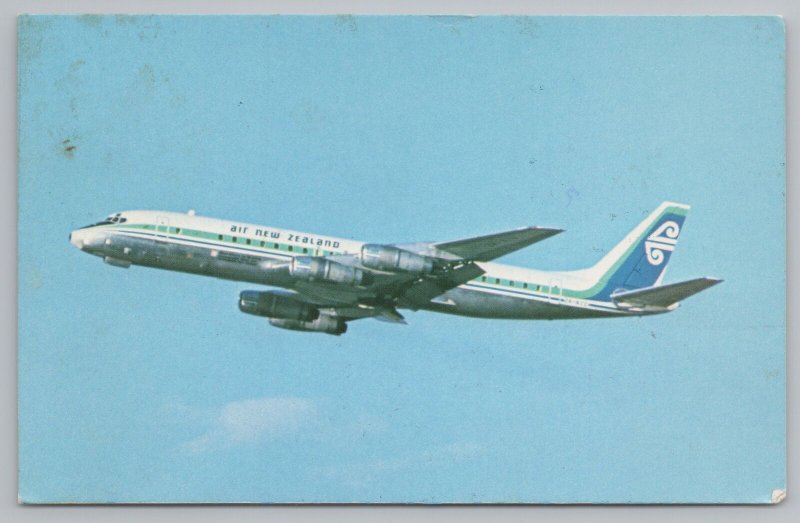 AirplaneAir New Zealand DC-8 In AirVintage Postcard