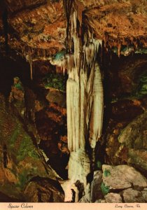 Vintage Postcard Specter Column Caverns of Luray Virginia VA