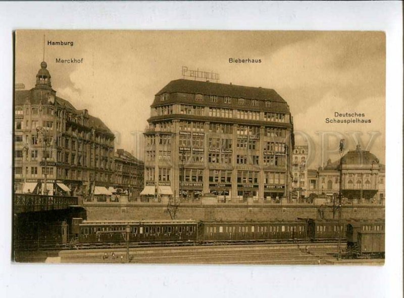 415698 GERMANY HAMBURG Merckhof Bieberhaus metro Vintage postcard