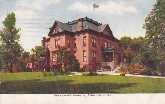 Illinois Springfield Governors Mansion 1908