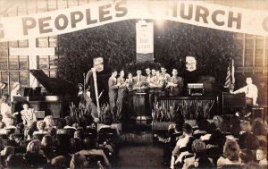 Young People's Church of Air Religious Real Photo Vintage Postcard AA59749