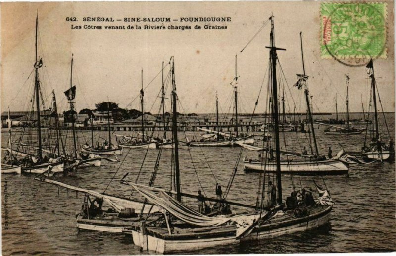 CPA AK Senegal Fortier 642. Sénégal-Sine Saloum-Foundiougne (235186)