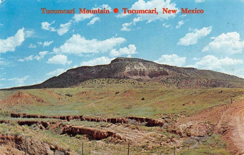 NM, New Mexico   TUCUMCARI MOUNTAIN   Quay County   1967 Chrome Postcard