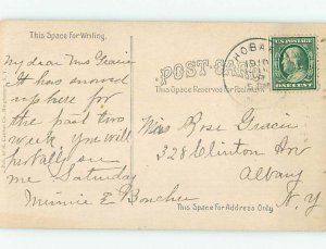 Pre-Chrome BUILDINGS SCENE Stamford - Near Delhi & Oneonta & Schoharie NY AH6287