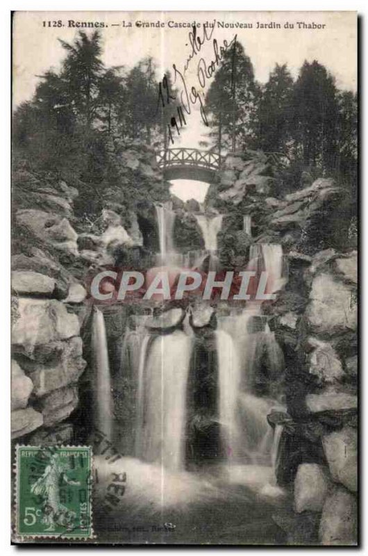 Old Postcard La Grande Cascade New Garden Tabor