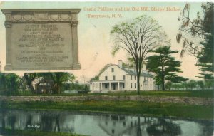 Terrytown New York Castle Philipse & Old Mill Sleepy Hollow Postcard Used