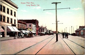 Postcard Ocean Park Avenue in Long Beach, California