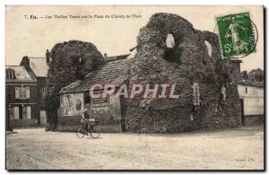 Eu - Les Vieilles Tours on the Place du Champs de Mars - bike - Cycling Old P...