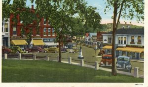 Postcard Early View of Main Street & Elm in Camden, ME.  L6