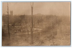 1908 Fire Disaster Billingham Hill Sailor's Hospital Chelsea MA RPPC Postcard 