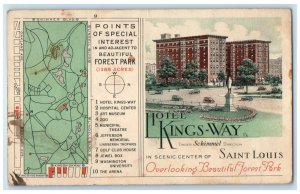 c1910 Points Special Hotel Kings Way Forest Park St. Louis Missouri MO Postcard