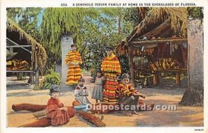 Everglades Seminole Indians, Florida USA Unused 