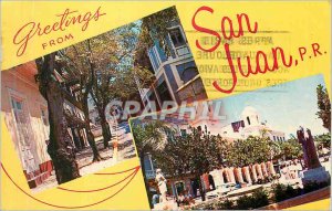 Modern Postcard Greetings from San Juan P R Quaint and Narrow Street in Old S...