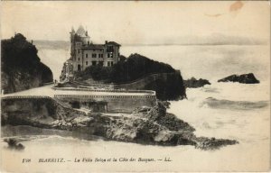 CPA Biarritz Villa Belza et la Cote des Basques FRANCE (1126573)