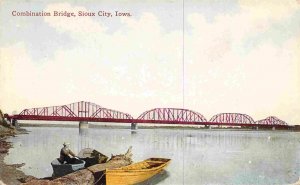 Combination Bridge Sioux City Iowa 1910c postcard