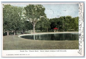 Rockford Illinois IL Postcard Tenth Tee Rock Island Arsenal Golf Grounds 1906