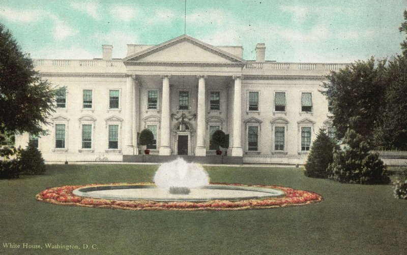 Vintage Postcard 1900's White House Washington D. C. District Columbia