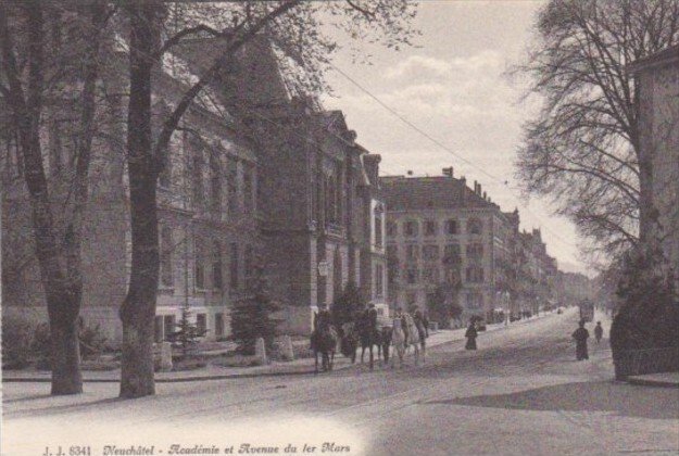 Switzerland Nuechatel Academie et Avenue du ler Mars