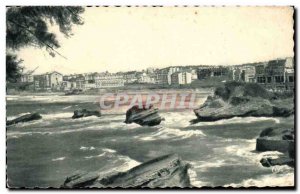 Old Postcard Biarritz View towards the beach