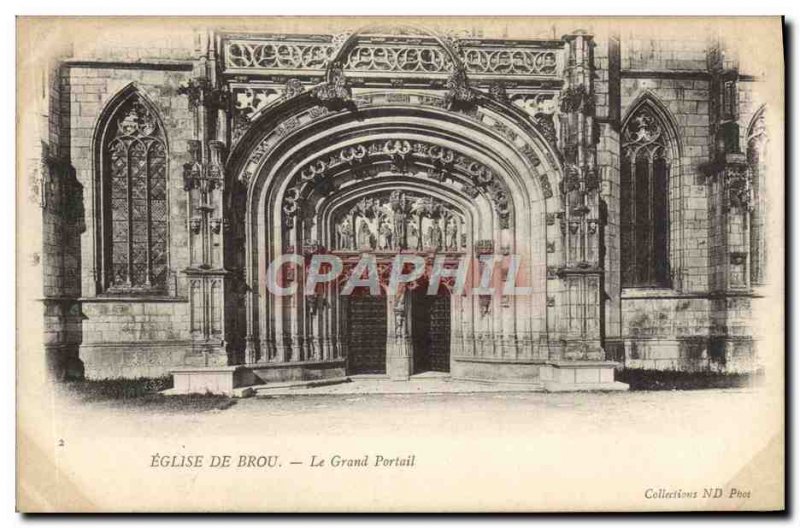 Postcard Ancient Church Of Brou The Grand Portal