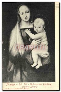 Old Postcard Firenze Gallen Pitti Madonna del Granduca Raffaello Sanzio