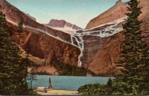 Montana Glacier National Park Grinnell Lake Handcolored Albertype