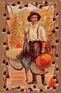 Thanksgiving Postcard Old Vintage Antique Post Card
