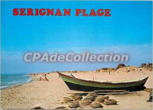 Postcard Modern Littoral Languedoc Serignan Plage Back fishing