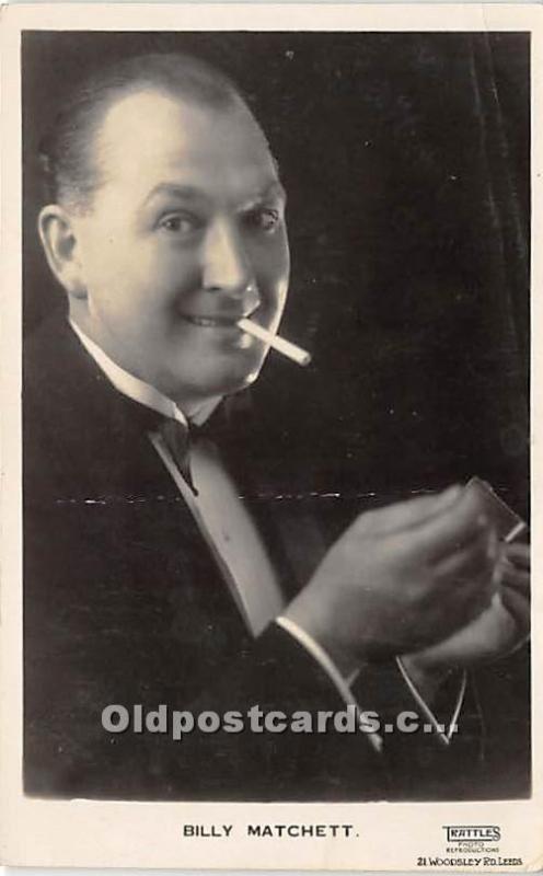 Billy Matchett Theater Actor / Actress Non Postcard Backing 