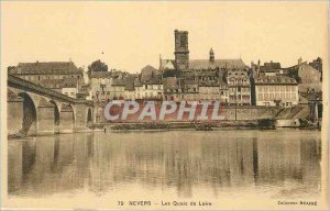 Old Postcard Nevers Le Quai de la Loire