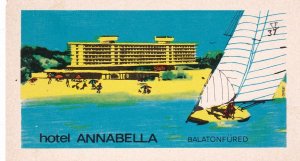 Hungary Balatonfured Hotel Annabella Vintage Luggage Label sk3826