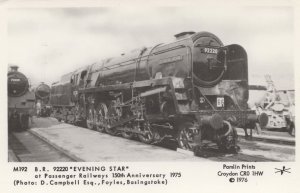 92220 Evening Star Train 150 Anniverary Real Photo Postcard