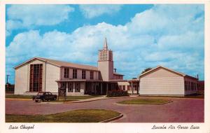 LINDOLN AIR FORCE BASE NEBRASKA BASE CHAPEL POSTCARD c1950s