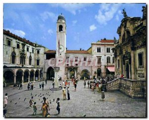 Postcard Modern Dubrovnik Sponza Palace and the Church of St. Vlaho