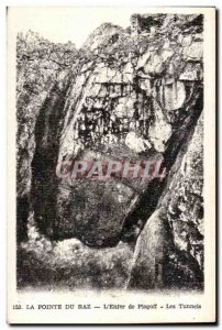 Old Postcard The Pointe du Raz The Hell plogoff Tunnels
