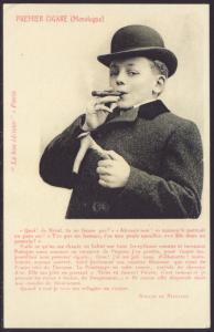 Man Smoking Cigar Postcard