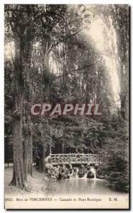 Old Postcard Bois de Vincennes and Cascade Bridge Rustic