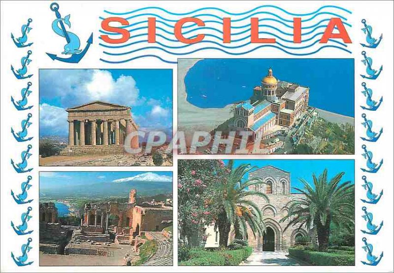 Modern Postcard Panorama Sicilia