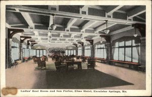 Excelsior Springs MO Elms Hotel Ladies Rest Room and Sun Parlor c1910 Postcard