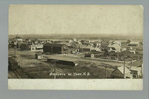 York NORTH DAKOTA RP c1910 MAIN STREET Stores nr Devils Lake Rugby GHOST TOWN?