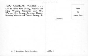 Two American Families View Postcard Backing 