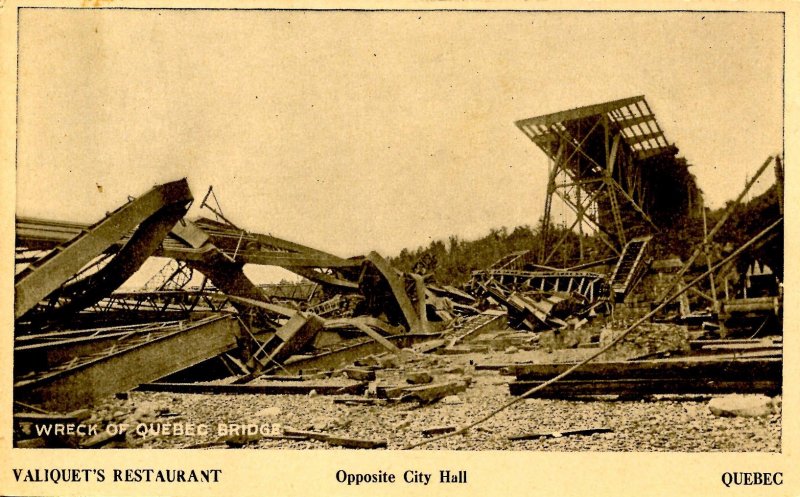 Canada - Quebec. Collapse August 29, 1907, Quebec Bridge, St Lawrence River