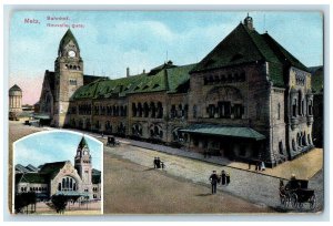 c1910 Bahnhof New Station Metz Grand Est France Antique Unposted Postcard