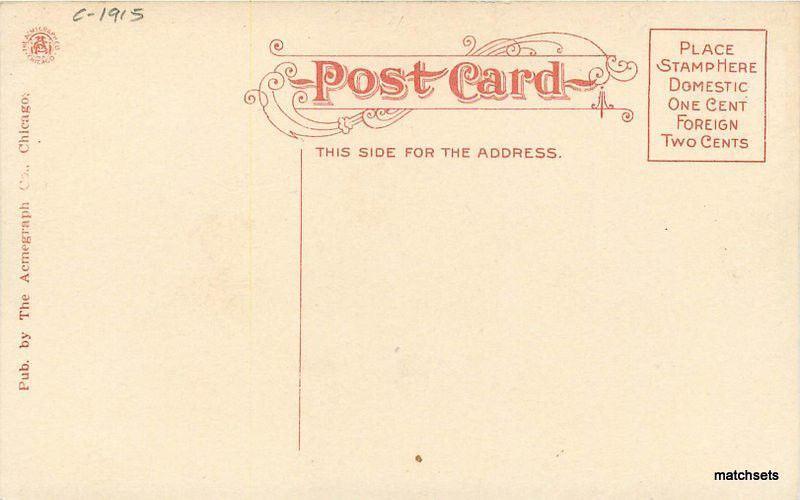 C-1915 GALVESTON TEXAS US Post Office Custom House Acmegraph postcard 1843