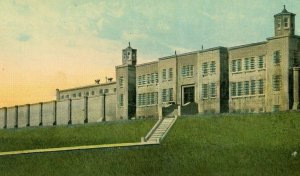 Postcard Hand Tinted View of Oklahoma State Penitentiary, McAlester, OK.  T7