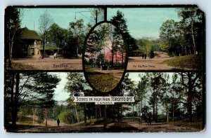 Toronto Ontario Canada Postcard Scenes High Park Multiview c1910 Vintage Antique